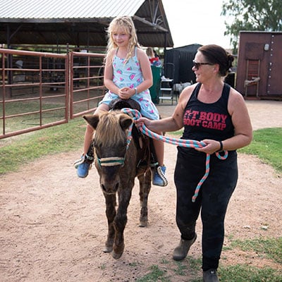 birthday party with pony rides in Phoenix, AZ.